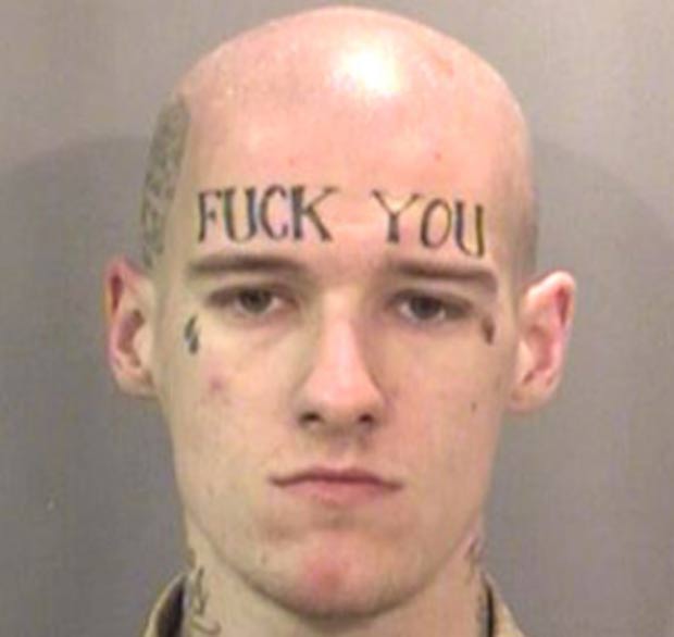 Bizarras tatuagens de presos americanos