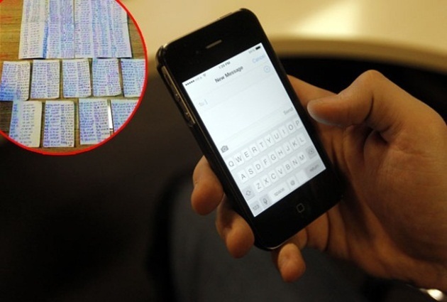 Ladrão rouba IPhone, depois envia os contatos escritos em um papel para o proprietário