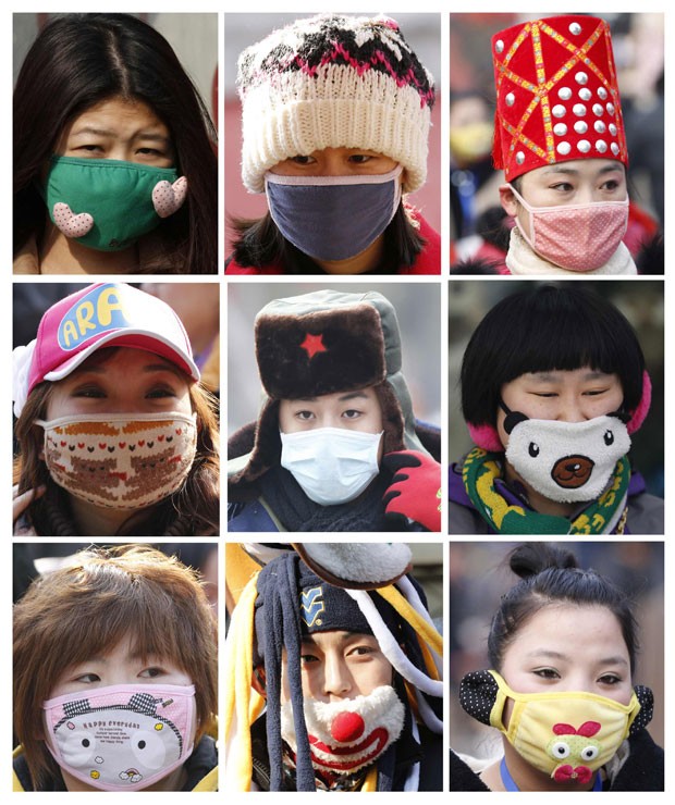 Mascaras curiosas usadas pelos chineses